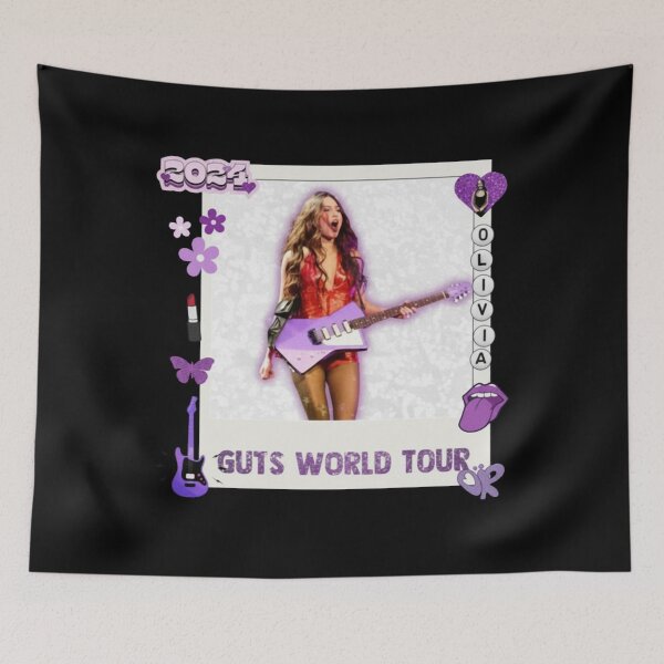 Item preview, Olivia Rodrigo Guts World Tour 2024 Polaroid Purple Electric Guitar designed and sold by MarinRosito.
