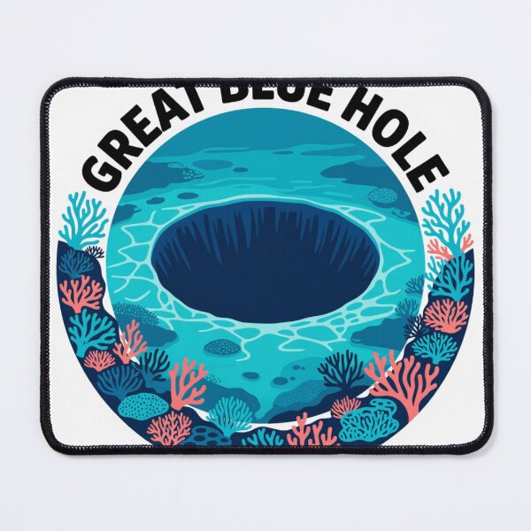 Item preview, Great Blue Hole Belize Sticker designed and sold by Imaginarium of Chaos falcon88 .
