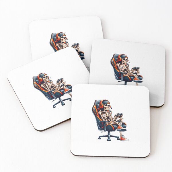 Item preview, Skeleton Gamer Chair Headphones Controller Art designed and sold by Dmo3HarkoArt.
