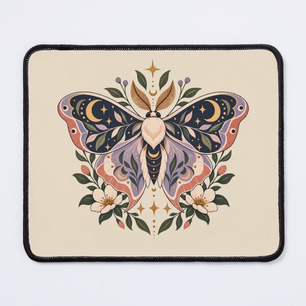 Item preview, Celestial Floral Moth designed and sold by Glottopia.