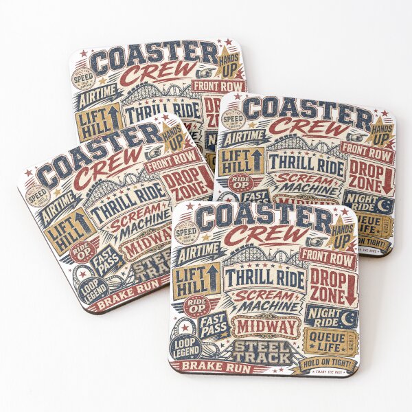 Item preview, Coaster Crew - Vintage Roller Coaster Slang Design designed and sold by NicheWearStudio.