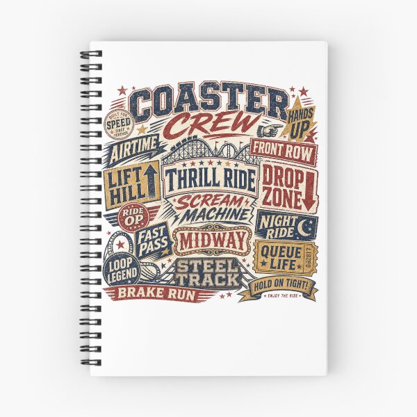 Item preview, Coaster Crew - Vintage Roller Coaster Slang Design designed and sold by NicheWearStudio.