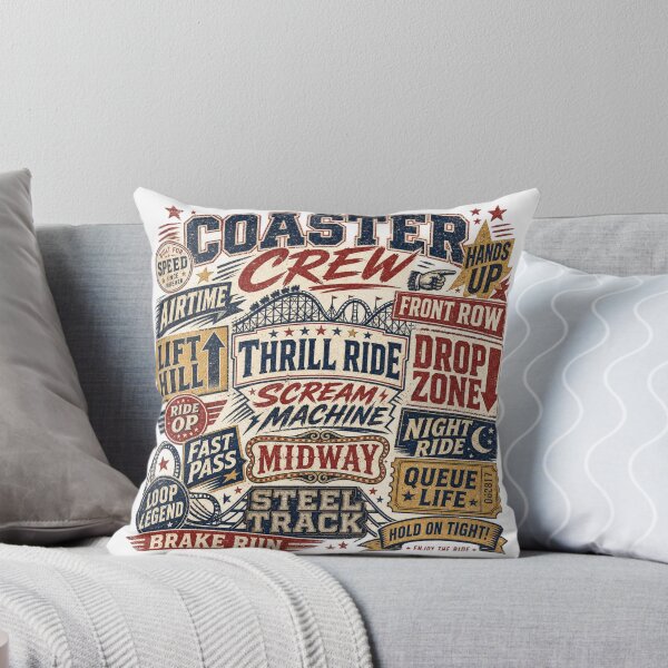 Aperçu de l'œuvre Coaster Crew - Design d'argot vintage des montagnes russes créée et vendue par NicheWearStudio.