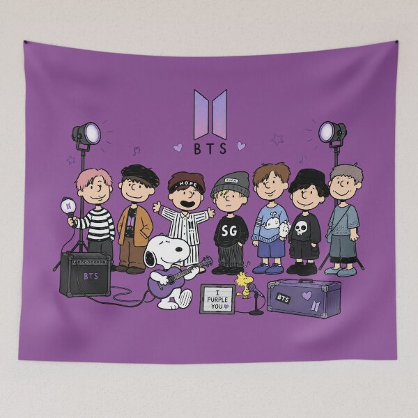 Item preview, Snoopy & BTS Band designed and sold by COFFEEWITHARTS.