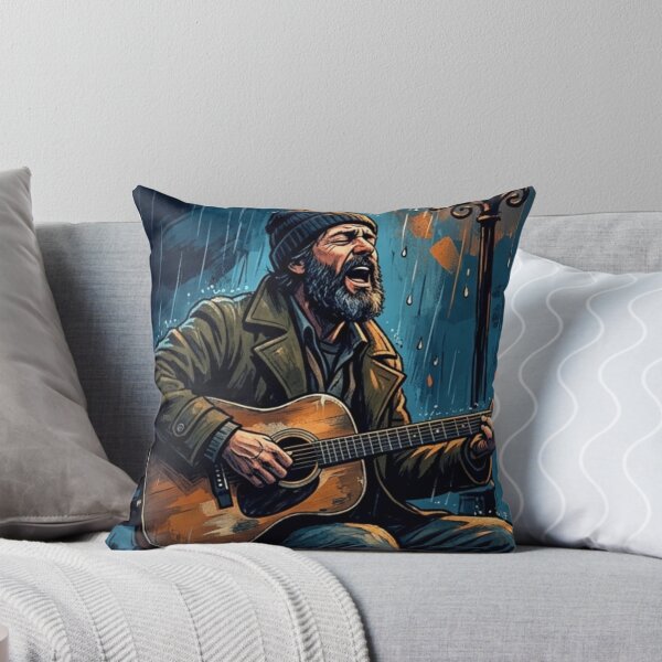 Item preview, Glen Hansard Inspired Busker Singing In The Rain Art designed and sold by Fine-Arts-Lab.