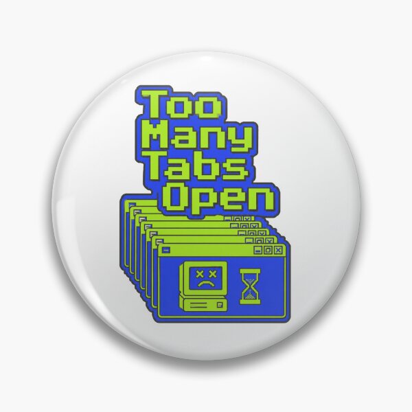 Item preview, Too Many Tabs Open Brain Overload Minimalist Line Art designed and sold by BeardWave.