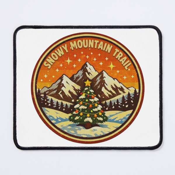 Item preview, Snowy Mountain Trail – Holiday Winter Hiking Adventure Badge designed and sold by GabeMountainArt.