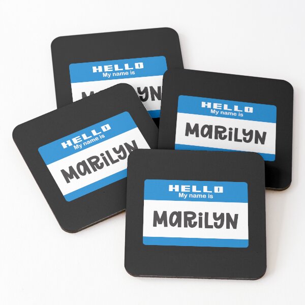 Item preview, Hello My Name is Marylin - Blue Name Tag designed and sold by Vector-Artist.