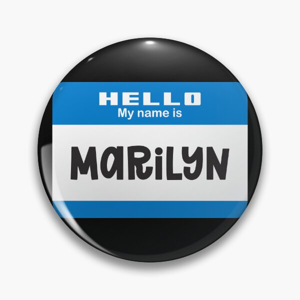 Item preview, Hello My Name is Marylin - Blue Name Tag designed and sold by Vector-Artist.