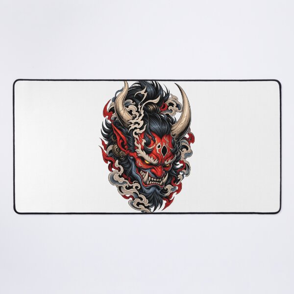 Item preview, Wrathful Oni Demon - Traditional Japanese Neo-Tribal Tattoo designed and sold by ZayCreates.