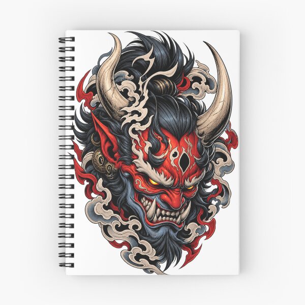 Item preview, Wrathful Oni Demon - Traditional Japanese Neo-Tribal Tattoo designed and sold by ZayCreates.