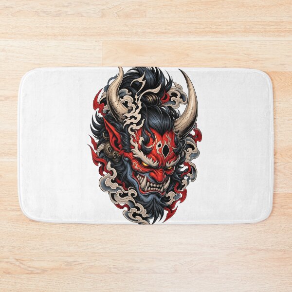 Item preview, Wrathful Oni Demon - Traditional Japanese Neo-Tribal Tattoo designed and sold by ZayCreates.