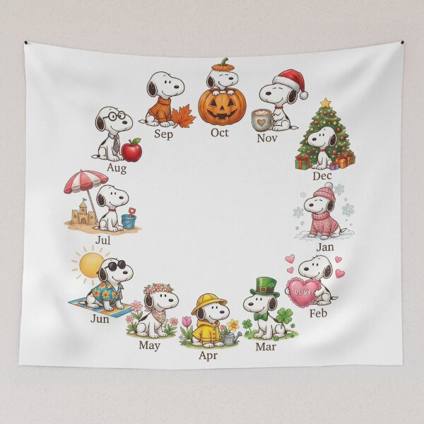 Item preview, Snoopy's Year Calendar designed and sold by COFFEEWITHARTS.