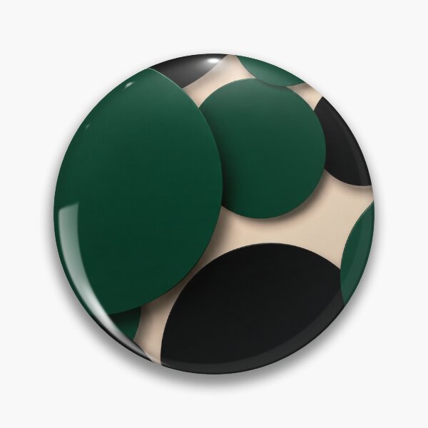 Item preview, Modern Green Black Circle Pattern designed and sold by MoodPopz Studio.