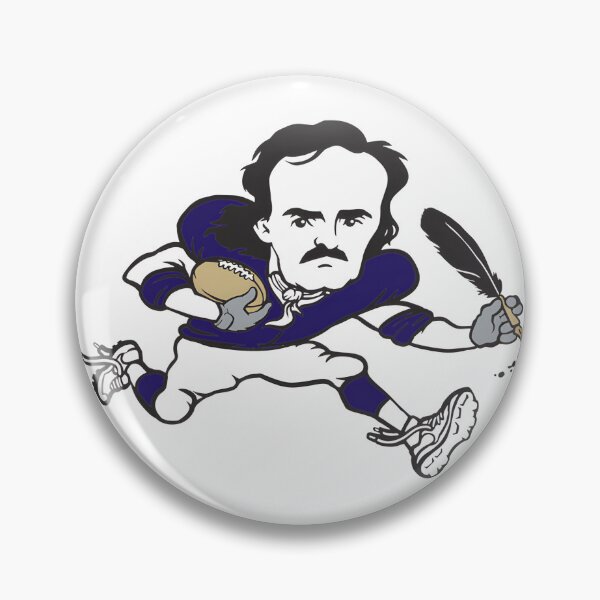 Item preview, Baltimore Ravens Inspired Edgar Allan Poe Gothic Football Design designed and sold by helliscool.