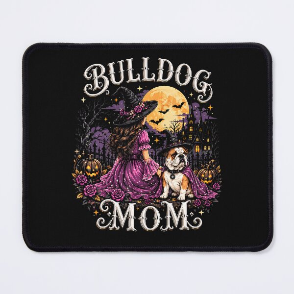 Item preview, Halloween Pink Witch Bulldog Mom Gothic Spooky Moon Night designed and sold by Chromatic-Cubes.