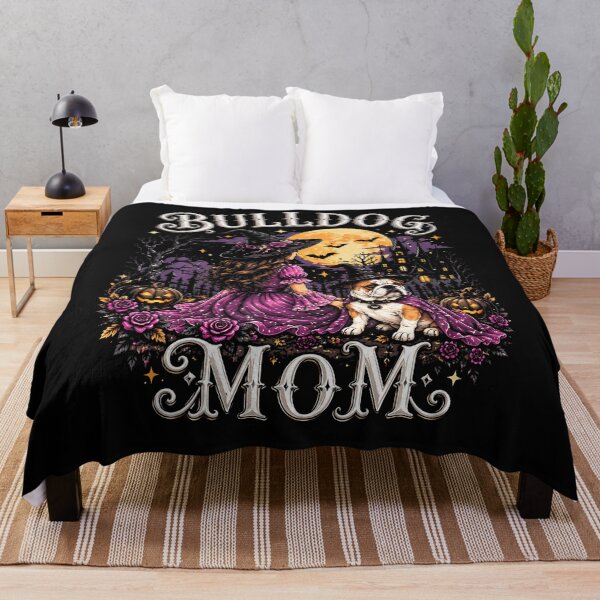 Item preview, Halloween Pink Witch Bulldog Mom Gothic Spooky Moon Night designed and sold by Chromatic-Cubes.