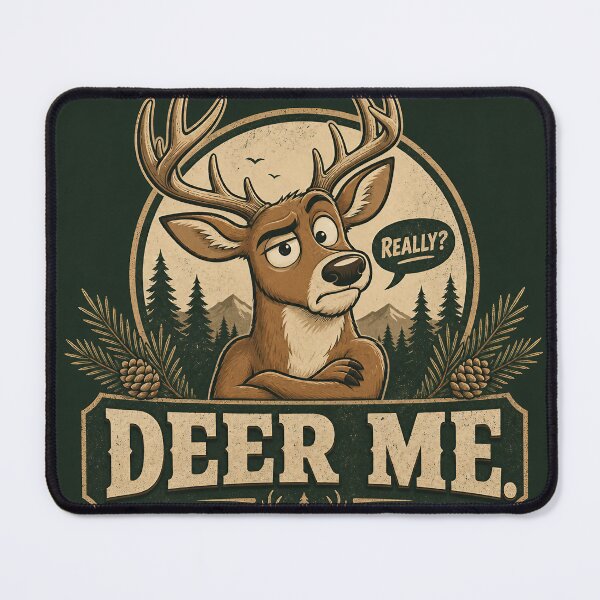 Item preview, Deer Me. Funny Sarcastic Buck Deer Vintage Woodland Design designed and sold by Jandedan.