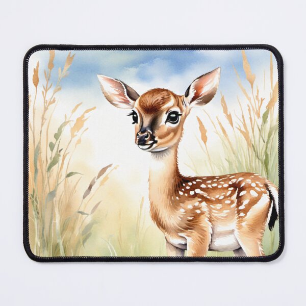 Item preview, Cute Watercolor Fawn in Meadow Grass designed and sold by Hackl20.
