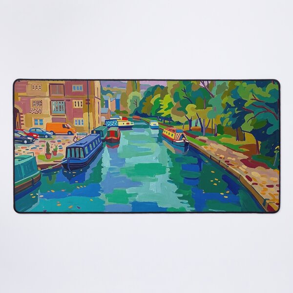 Item preview, Sowerby Bridge Canal Basin in Matisse Style designed and sold by ArtworkNorth.