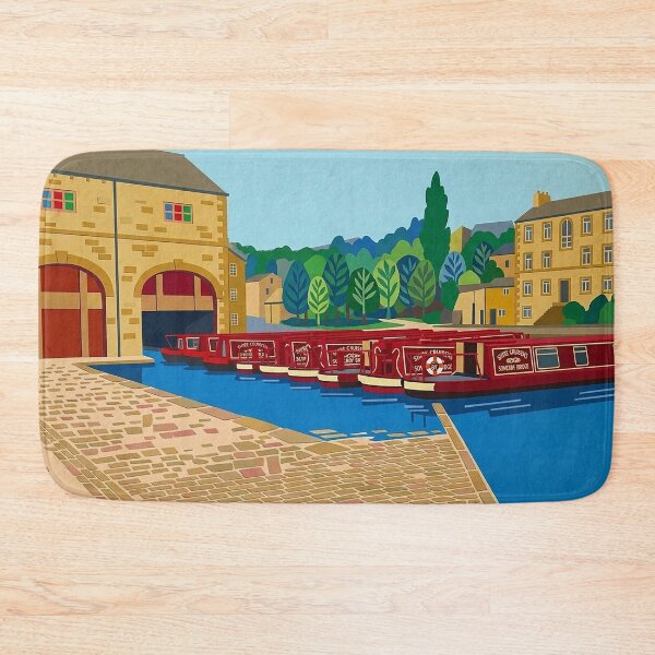 Item preview, Sowerby Bridge Canal Basin – Matisse Style designed and sold by ArtworkNorth.