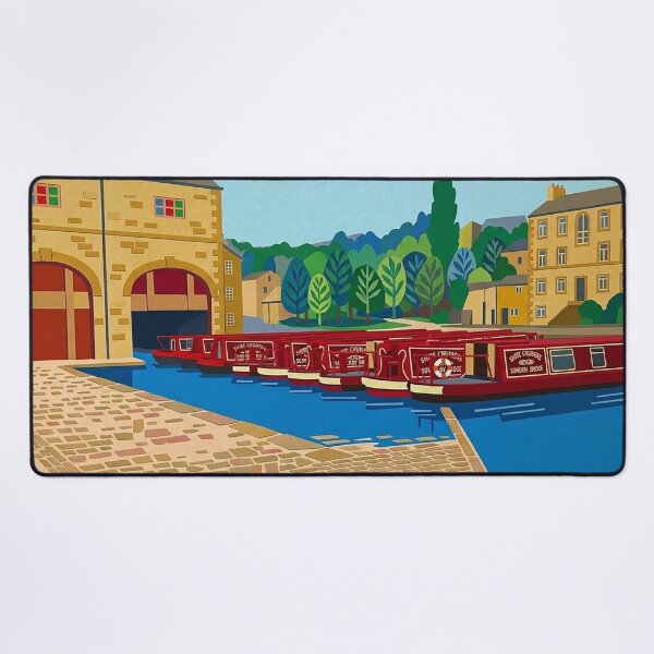Item preview, Sowerby Bridge Canal Basin – Matisse Style designed and sold by ArtworkNorth.