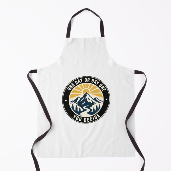 Item preview, One Day Or Day One You Decide Motivational Outdoors Mountain Hiker Adventure designed and sold by SkeletonsDanger.