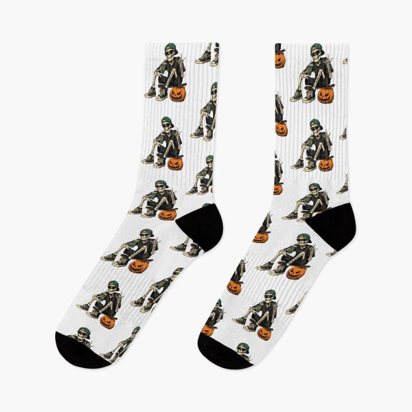 Item preview, Skater Skeleton Drinking On Skateboard With Pumpkin designed and sold by Dmo3HarkoArt.