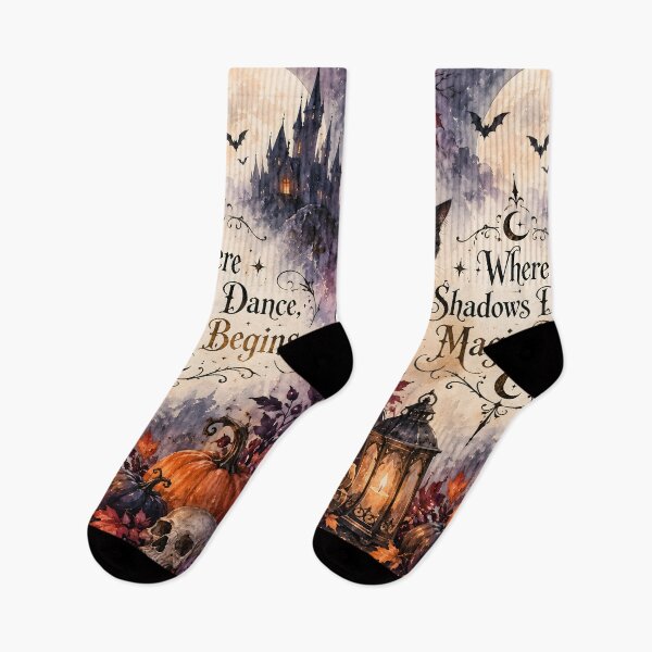 Item preview, Where Shadows Dance, Magic Begins – Gothic Black Cat Halloween designed and sold by blankTeeShirt.