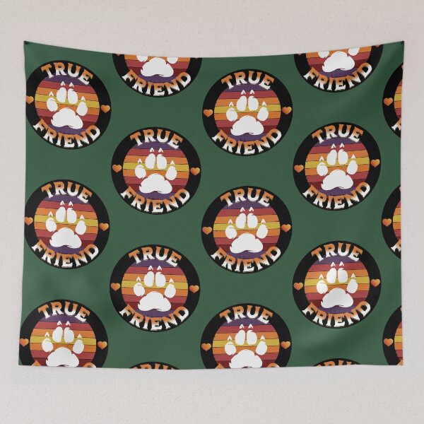 Item preview, True Friend Best Friend I Love Animals Sunset Paw Print Design designed and sold by OldmapsZZ.