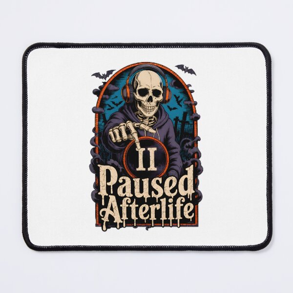 Item preview, Skeleton DJ Paused Afterlife II Halloween Music Art designed and sold by Dmo3HarkoArt.