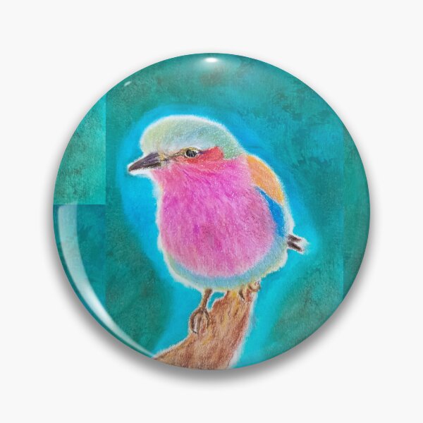 Item preview, Lilac-Breasted Roller on a Branch designed and sold by pigment&clay.