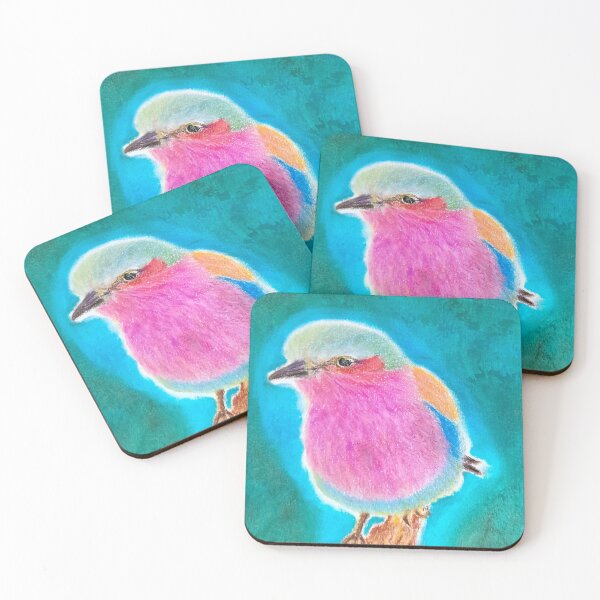 Item preview, Lilac-Breasted Roller on a Branch designed and sold by pigment&clay.