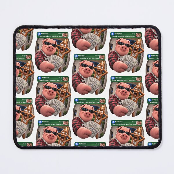 Item preview, Doorbell Motion Notification Funny Cash Pig Meme Fisheye Design designed and sold by Morbiusshop.
