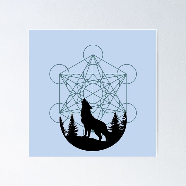 Item preview, Sacred Geometry Howling Wolf Forest designed and sold by VersaStyles.