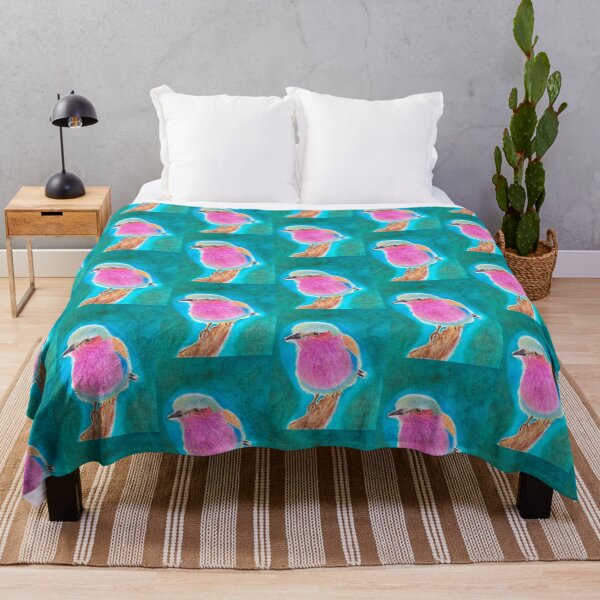 Item preview, Lilac-Breasted Roller on a Branch designed and sold by pigment&clay.