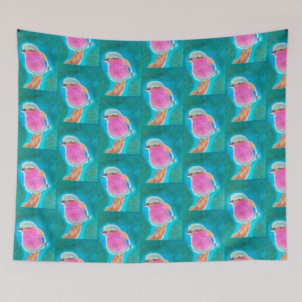 Item preview, Lilac-Breasted Roller on a Branch designed and sold by pigment&clay.