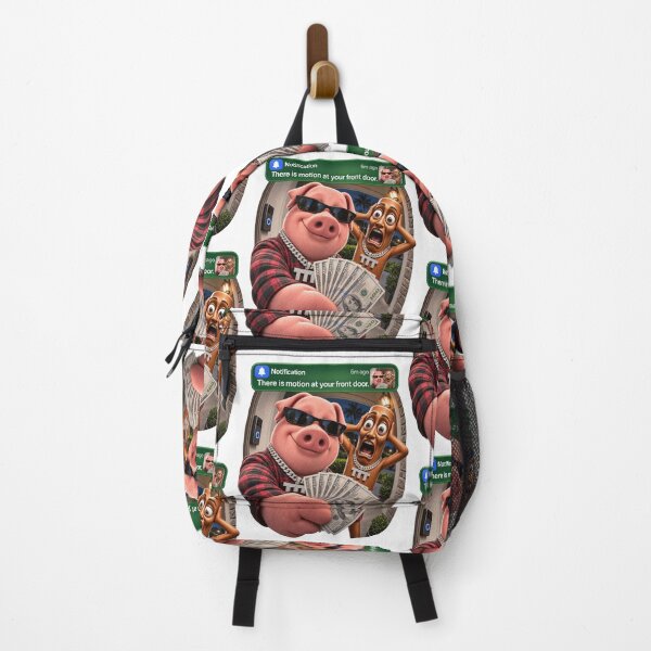 Item preview, Doorbell Motion Notification Funny Cash Pig Meme Fisheye Design designed and sold by Morbiusshop.