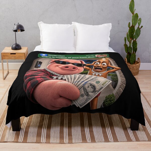 Item preview, Doorbell Motion Notification Funny Cash Pig Meme Fisheye Design designed and sold by Morbiusshop.