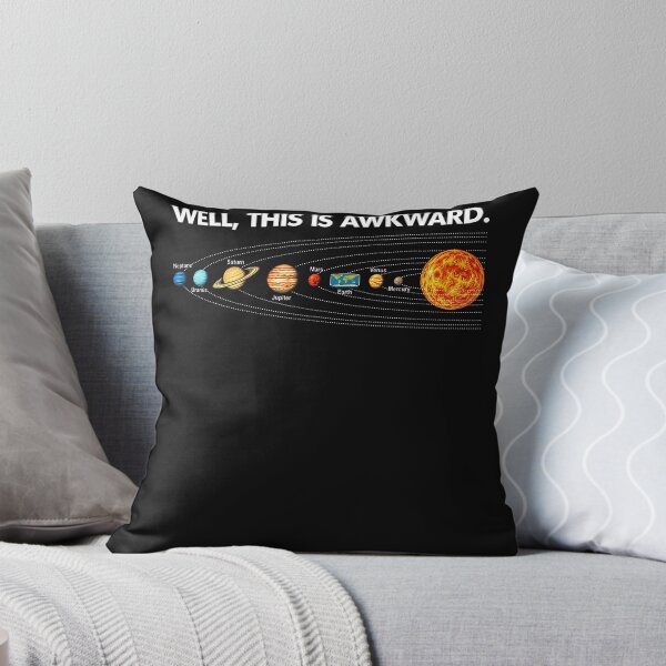 Item preview, Well This Is Awkward Flat Earth Solar System Geek Humor designed and sold by Chromatic-Cubes.