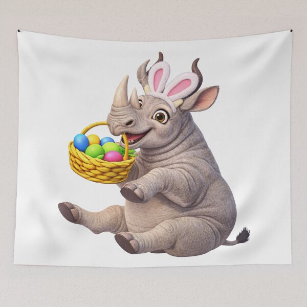Item preview, Rhinoceros Easter Basket designed and sold by Sillytoe.