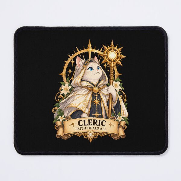Item preview, Cleric Cat – Faith Heals All designed and sold by StudioSand.
