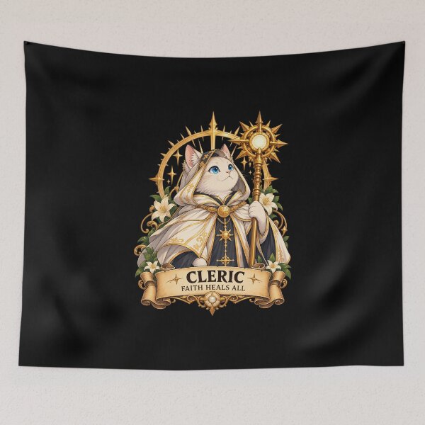 Item preview, Cleric Cat – Faith Heals All designed and sold by StudioSand.