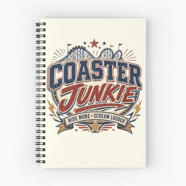 Item preview, Coaster Junkie - Ride More - Scream Louder designed and sold by NicheWearStudio.