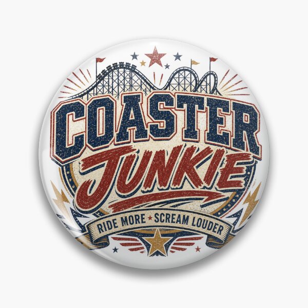 Item preview, Coaster Junkie - Ride More - Scream Louder designed and sold by NicheWearStudio.