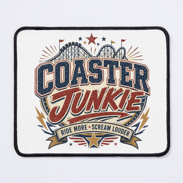 Item preview, Coaster Junkie - Ride More - Scream Louder designed and sold by NicheWearStudio.