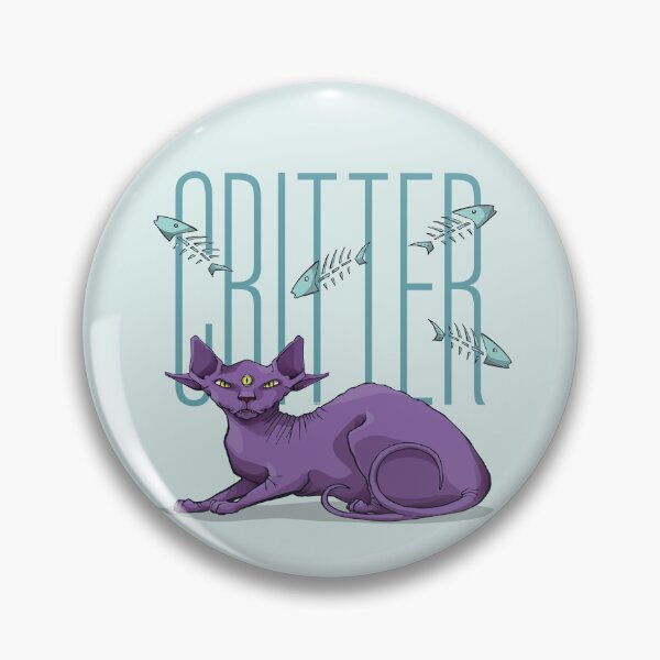 Item preview, Critter Cat - Mutant Sphynx Full in Purple designed and sold by DesignsbyLKW.