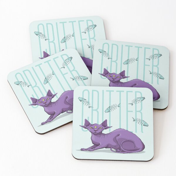 Item preview, Critter Cat - Mutant Sphynx Full in Purple designed and sold by DesignsbyLKW.