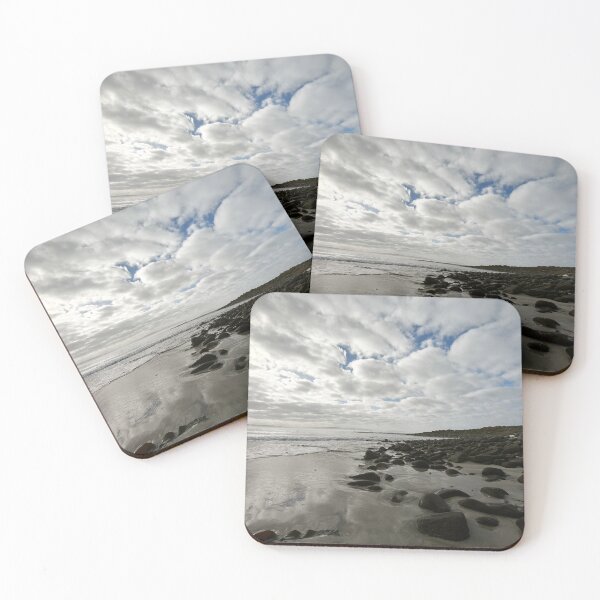 Item preview, Moody Overcast Sky Over Reflective Beach designed and sold by hanlahav.