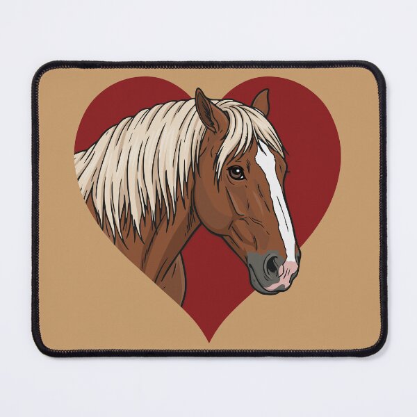 Item preview, The head of the Abtenauer horse and a red heart designed and sold by Cheval-de-coeur.